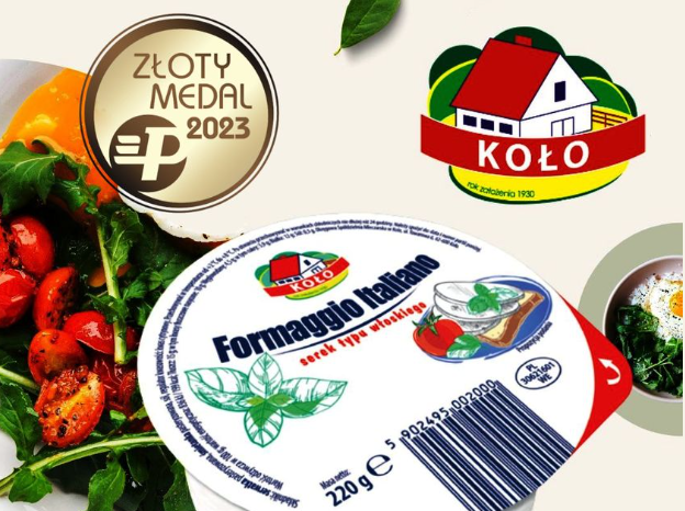 ZŁOTY MEDAL Targów POLAGRA FOOD 2023 dla serka typu włoskiego Formaggio Italiano 220g